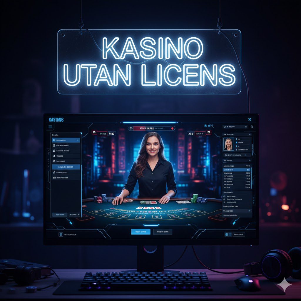 Kasino utan licens skylt