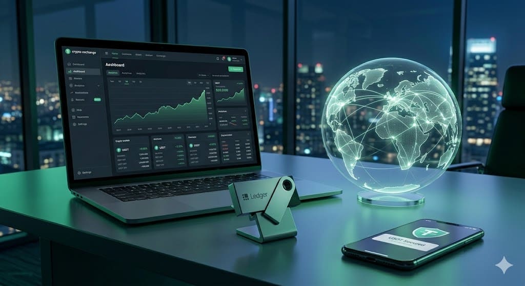Tether betalningsmetod på kontoret
